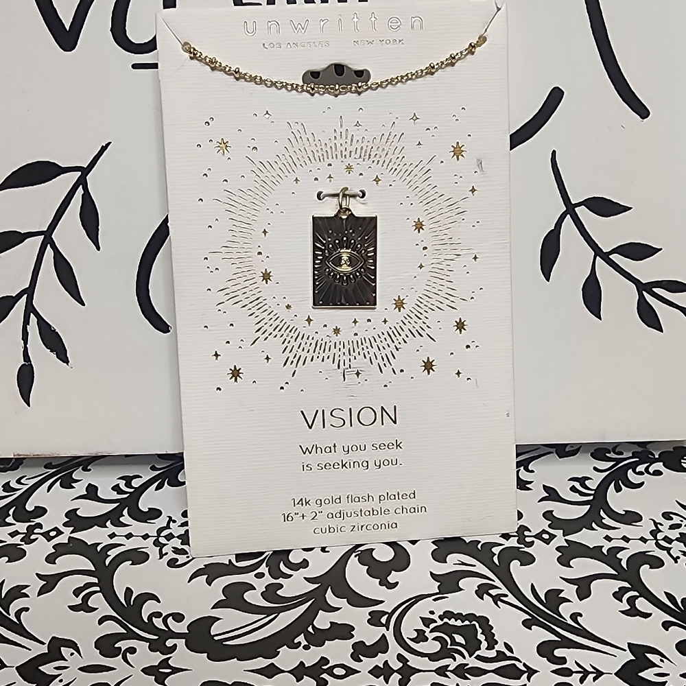 New Unwritten Gold Plated "Vision" Necklace